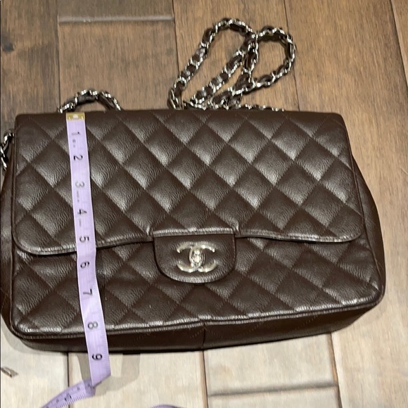 Chanel Caviar Jumbo flap brown bag 100% authentic - Picture 10 of 13